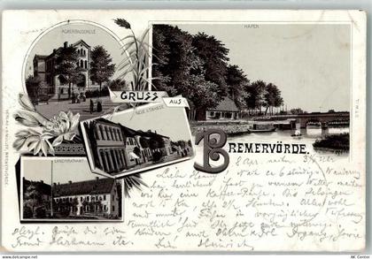 27432 W2740 Bremervörde 1899 Lithographie Vorläufer Ackerbauschue Landra... - 13629812