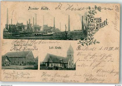 31241 W3152 Ilsede 1900 - Hütte Gasthaus Adolf Freise Luth. Kirche - 13619408