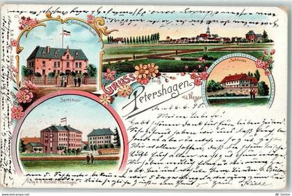 32469 W4953 Petershagen , Weser 1898 Lithographie Taubstummen-Anstalt Se... - 13606132