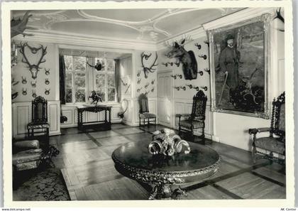 32756 W4930 Detmold - Schloss Detmold Innenaufnahme Jagdzimmer - 10025392