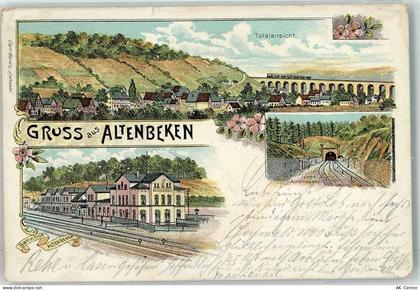33184 W4791 Altenbeken 1900 Lithographie Bahnhof Viadukt Eisenbahn Tunne... - 13618696