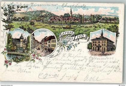 35423 W6302 Lich , Hess 1903 Lithographie Rathaus Oberstadt Schloß Lich... - 13653000