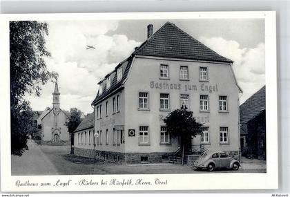 36088 W6418 Rückers , Kr Hünfeld - Gasthaus zum Engel Kirche Auto - 51815418