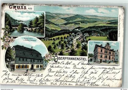 36326 O9402 Oberpfannenstiel OT Bernsbach 1910 Lithographie Gasthaus Lau... - 13630674