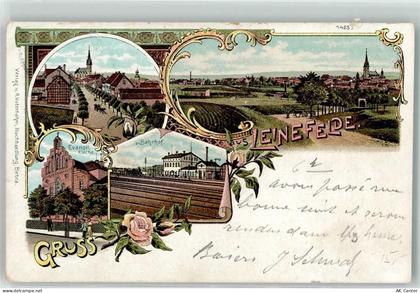 37327 O5600 Leinefelde Lithographie Ev. Kirche Bahnhof - 13608817