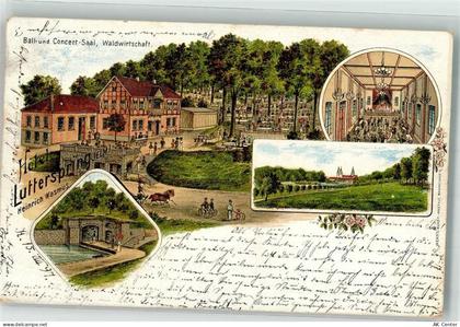 38154 W3308 Königslutter am Elm 1897 Lithographie Hotel Lutterspring Bal... - 13632958