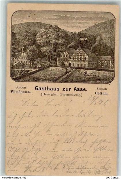 38329 W3341 Asse 1896 Lithographie Vorläufer Druck um 1890 Gasthaus zur ... - 13671622