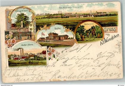 39164 O3105 Klein Wanzleben 1901 Gebrauchsspuren Lithographie Zuckerfabr... - 13650597