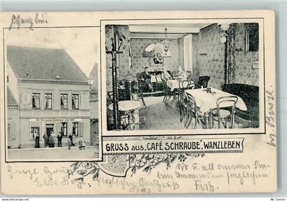 39164 O3120 Wanzleben 1895 - Cafe Schraube Interieur AK - 13604194