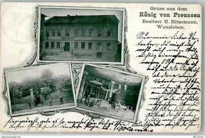 39164 O3120 Wanzleben Foto AK Hotel-Gasthaus König von Preußen Gesellsch... - 13545050