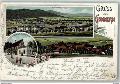 39175 O3104 Gommern 1900 Lithographie Gasthaus Püchel Altes Dorf - 13660354