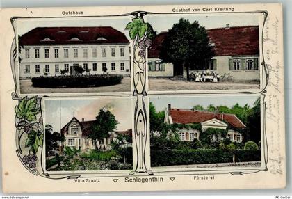 39307 O3281 Schlagenthin 1913 - Gutshaus Gasthaus Kreitling Villa Graatz... - 13657424