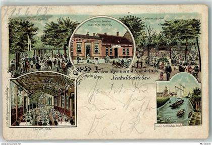 39340 O3240 Neuhaldensleben OT Haldensleben 1903 Lithographie Gasthaus Z... - 13610174