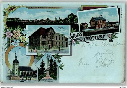 39397 O3231 Krottorf b Oschersleben 1900 Lithographie Gasthaus zum Karpf... - 13654072