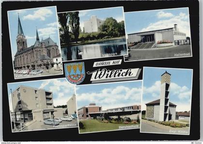 47877 W4156 Willich - Kath. Pfarrkirche Volkspark Hallenbad Evangel. Kir... - 11009907