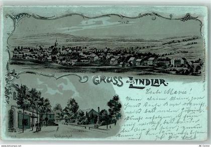 51789 W5253 Lindlar Lithographie / Mondschein Eichenhof - 13619309