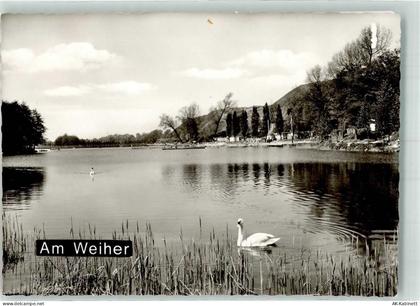 52477 W5110 Alsdorf , Rheinl Foto AK Am Weiher Schwan Ort handschriftlic... - 39778565