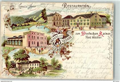 58256 W5828 Ennepetal 1899 Lithographie Voerde Gasthaus Zum Deutschen Ka... - 13626454