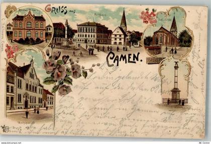 59174 W4708 Kamen , Westf 1899 Lithographie Krankenhaus Amtsgericht Rath... - 13645800