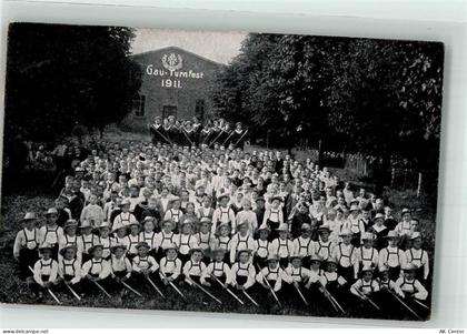 61118 W6368 Bad Vilbel 1911 Foto AK Gau-Turnfest 1911 Schüler-Massenturn... - 13632425