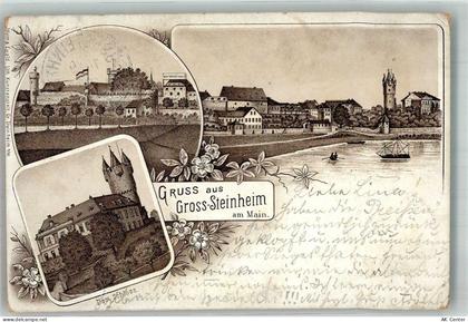 63450 W6450 Steinheim am Main 1897 Gebrauchsspuren Vorläufer Lithographi... - 13668566