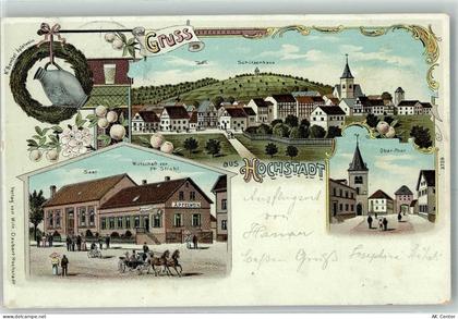 63477 W6457 Hochstadt , Hess 1901 Lithographie Schützenhaus Bembel Äpfel... - 13612002