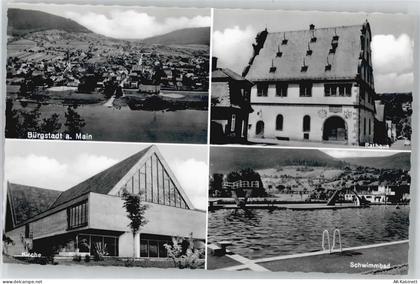 63927 W8768 Bürgstadt - Rathaus, Schwimmbad, Kirche - 51108453
