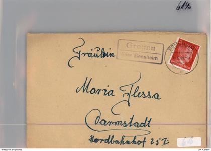 64625 W6140 Gronau , Odenw KEINE AK Landpoststempel - 50324874