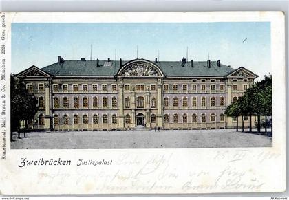 66482 W6660 Zweibrücken , Pfalz 1900 - Justizgebäude Palast - 51638674