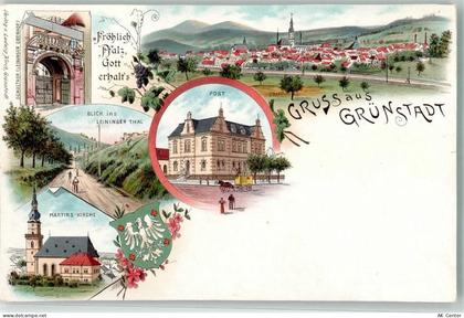 67269 W6718 Grünstadt - Leininger Tal Martins-Kirche Post Postkutsche Sc... - 13628630