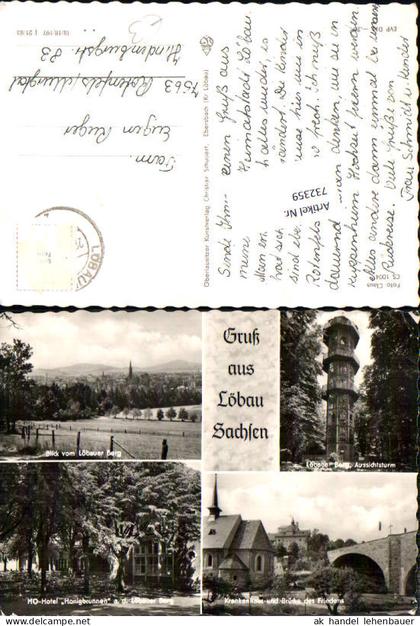 732359 Mehrbild AK Löbau Stadt Löbau Sachsen Aussichtsturm Krankenhaus LK Görlitz