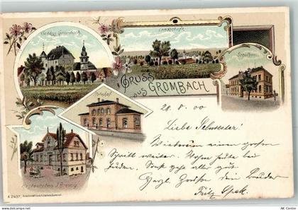74906 W6927 Grombach , Kr Sinsheim, Elsenz 1900 Lithographie Schloss Sch... - 13612526