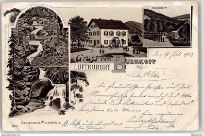 77830 W7582 Bühlertal 1902 Lithographie Luftkurort Buchkopf Gertelbacher... - 52052446