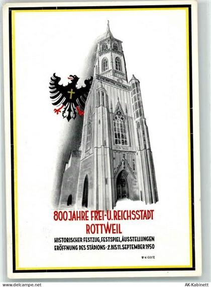 78628 W7210 Rottweil 1950 - 800 Jahre Rottweil 1950 Festkarte - 39356585