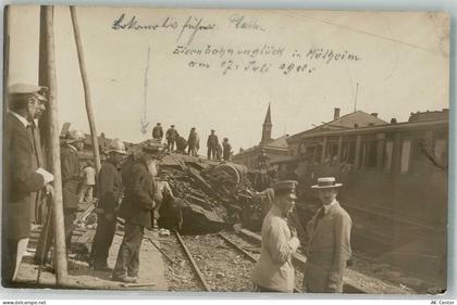 79379 W7840 Müllheim , Baden Foto AK Eisenbahn-Unglück Bahnhof Müllheim ... - 13639434
