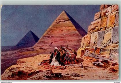 80331 W8000 München Künstlerkarte Gebet bei den Pyramiden Jugendfürsorge... - 10386175
