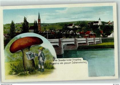 84130 W8312 Dingolfing Lithographie Drei Stunden hinter Dingolfing da wä... - 13271115