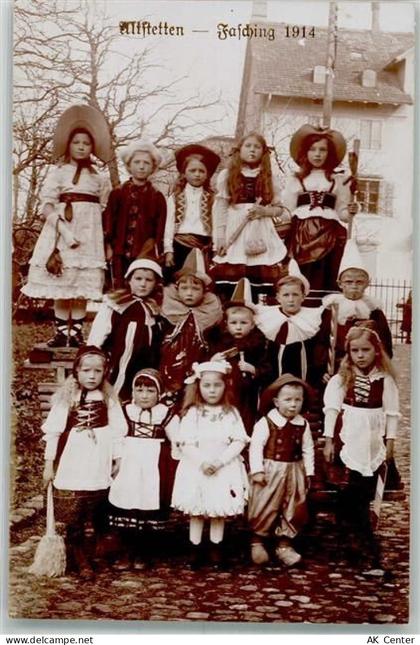 86643 W8859 Altstetten 1914 Privatfoto AK Fasching 1914 Kindergruppe - 13646269