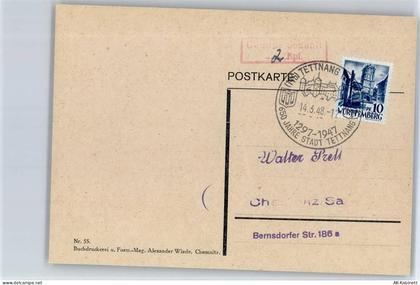 88069 W7992 Tettnang - Stempel Gebühr bezahlt 650 Jahre Tettnang - 51224281