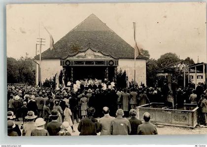 89231 W7910 Neu-Ulm Foto AK Freilicht-Gottesdienst Marktbrunnen Ort hand... - 13627966