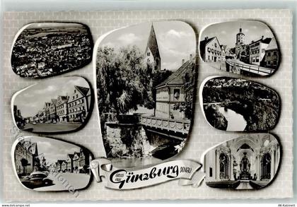 89312 W8870 Günzburg Foto AK Kirche Inneres Brücke Auto Metzgerei - 39198122