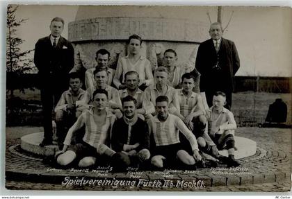 90762 W8510 Fürth , Bay Foto AK Gruppenfoto Fußballmannschaft Spielverei... - 13655581