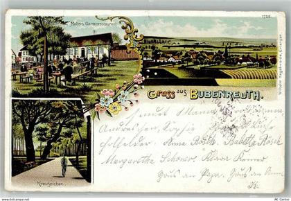 91088 W8526 Bubenreuth 1902 Lithographie Gasthaus Malters Gartenwirtscha... - 13662668