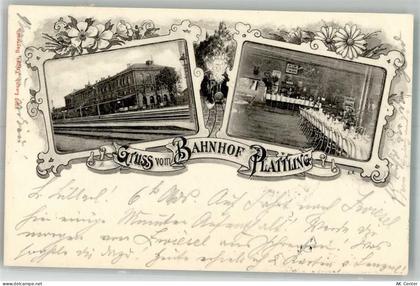 94447 W8350 Plattling 1899 Foto AK Adelskorrespondenz Bahnhof Plattling ... - 13574113