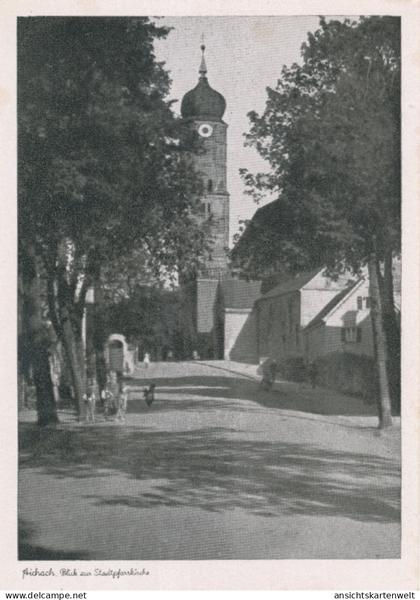 Aichach, Blick zur Stadtpfarrkirche ngl #109.301
