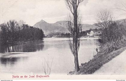 Fishing at Partie An Der Insel Grafenwerth German Old Postcard