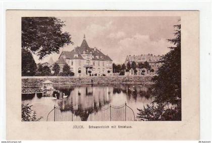 Jülich mit Schwanenteich und Kreishaus ungelaufen Gute Erhaltung. - 39052354