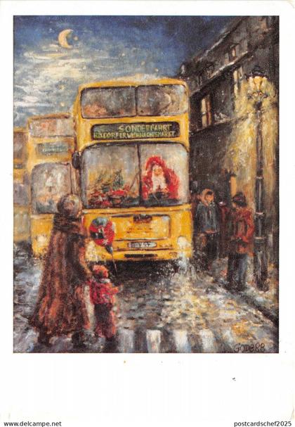 Lot232 germany old rixdorf christmas market painting postcard a g dedering