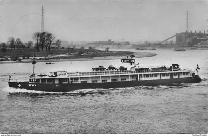 MS Basilea Motor Freighter Ship Rare Alpine Rhine Line Old RPC Postcard