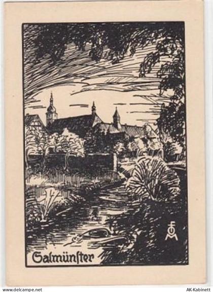 Salmünster, Kreis Schlüchtern. Künstlerkarte. Franziskaner Kloster ungel... - 39095913